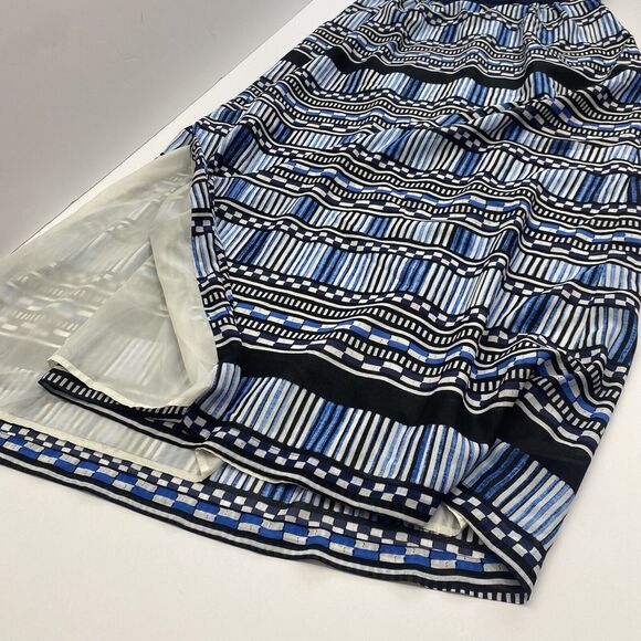 J.Crew  Women’s Maxi Dress with Printed Skirt Size 10 Navy Blue Sundress,Beach - Picture 8 of 16